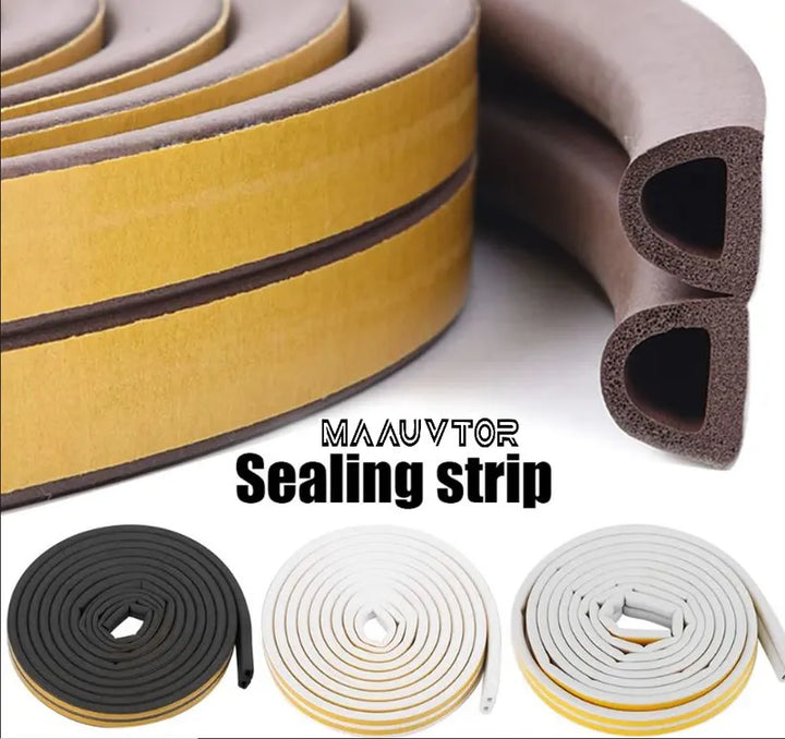 Door Seal D-Type Strip Weather Stripping Self for Doors and Windows