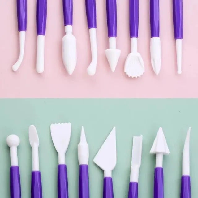 Package of 8 with 16 Different Shapes Exclusive Modeling Set for Fondant Gum