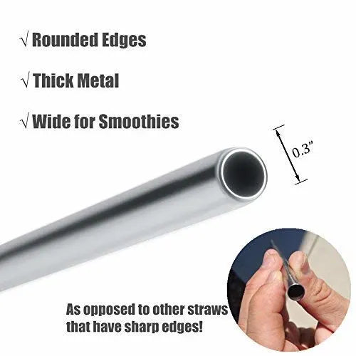 Steel Straws, Bended Stainless Steel Straws for Drinking