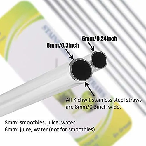 Stainless Steel Straws for Drinking with Brushes