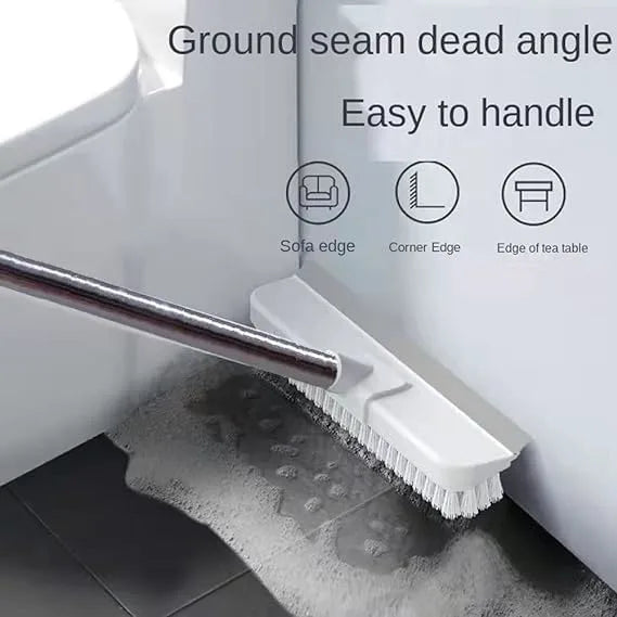 2 in 1 Floor Tiles Cleaning Brush with Wiper 120° Rotating