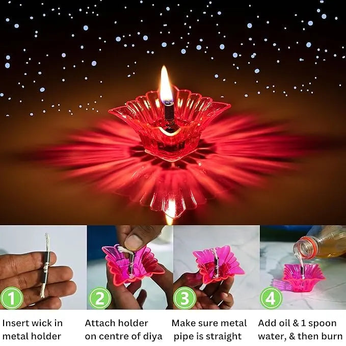 3D Reflection Diya for Diwali Decor