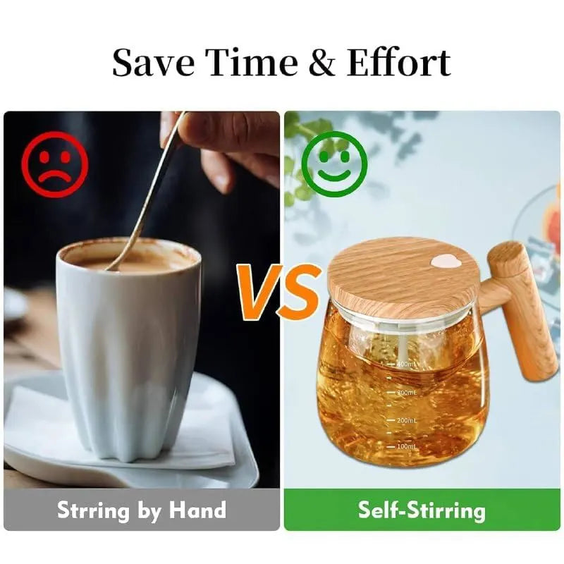 Electric Self-Stirring Coffee Mug Borosilicate Mixing Cup