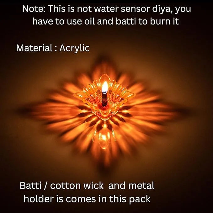 3D Reflection Diya for Diwali Decor