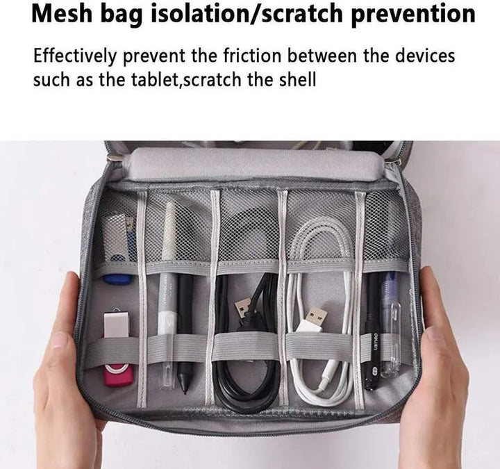 Gadget Organizer Electronics Accessories Organizer Bag(blue)