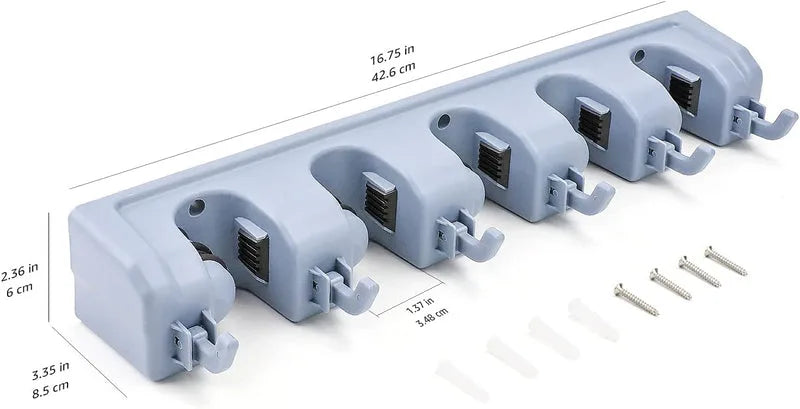 polypropylene broom holder wall mounted jhadu mop