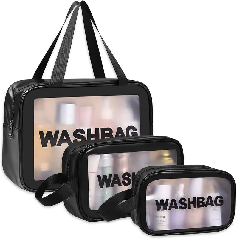 Wash Bag Pouch for Travel Kit Toiletry Bag(black)