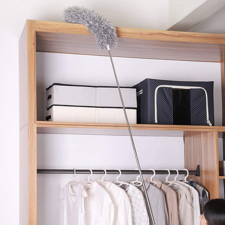 Microfiber Feather Duster Bendable & Extendable Fan Cleaning Duster