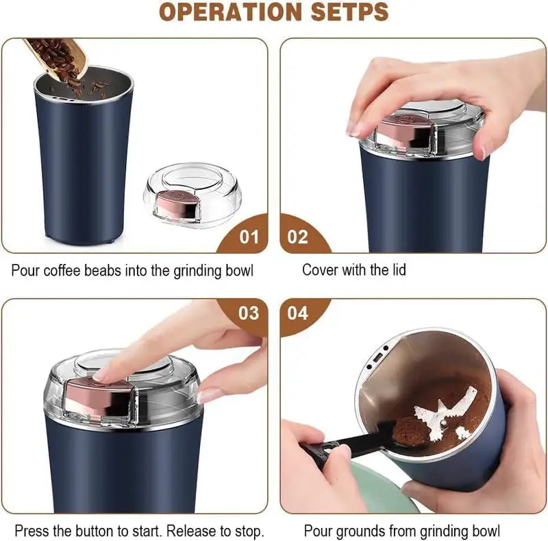 Portable Electric Coffee Grinder Spice & Coffee Bean Grinder