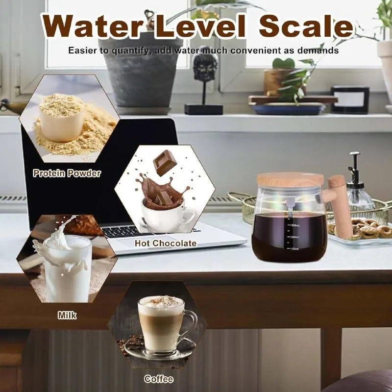 Electric Self-Stirring Coffee Mug Borosilicate Mixing Cup