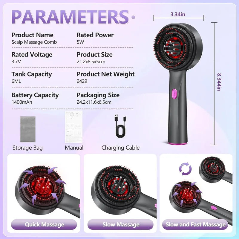 Premium Head Scalp Electric Massager Comb