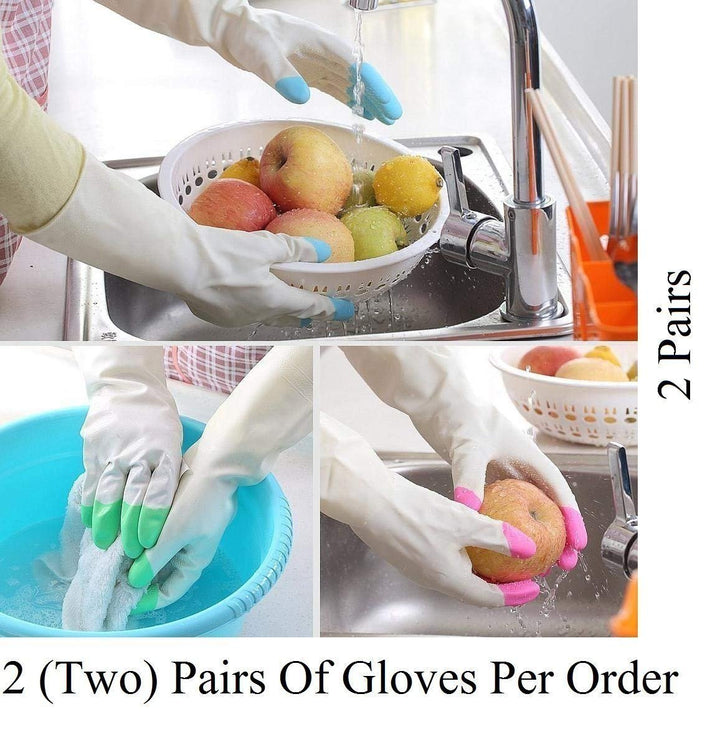 Reusable Heavy Duty Hand gloves for Dishwashing, gardening, kitchen cleaning
