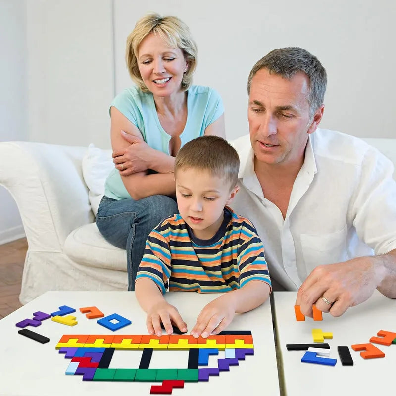 Wooden Russian Blocks Puzzles for Kids