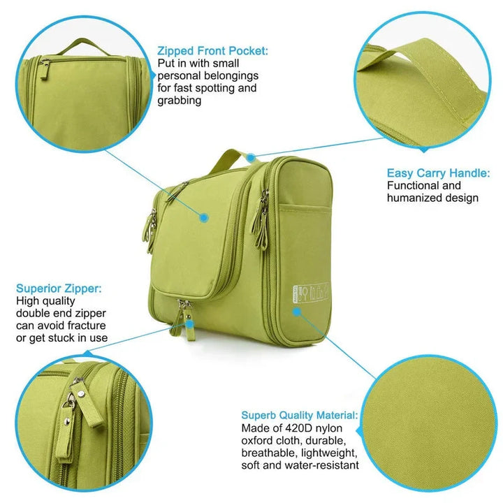 Waterproof Travel Bag Beauty Make Up Toiletry Wash  (Green)