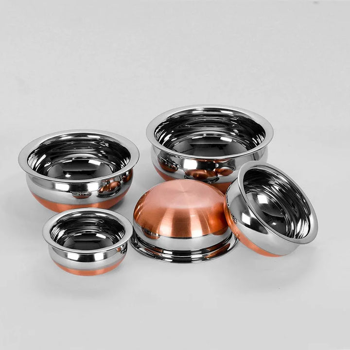 Stainless Steel Copper Bottom Kitchen Serving,Cooking Bowl Handi