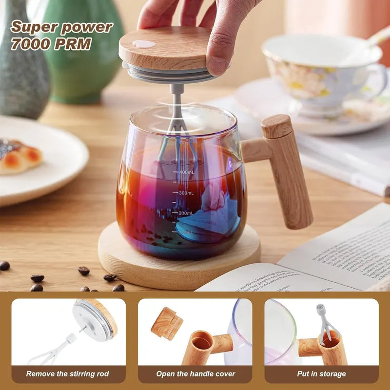 Electric Self-Stirring Coffee Mug Borosilicate Mixing Cup