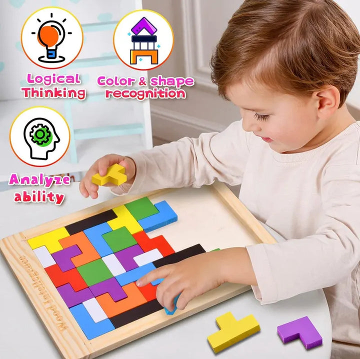 Wooden Russian Blocks Puzzles for Kids