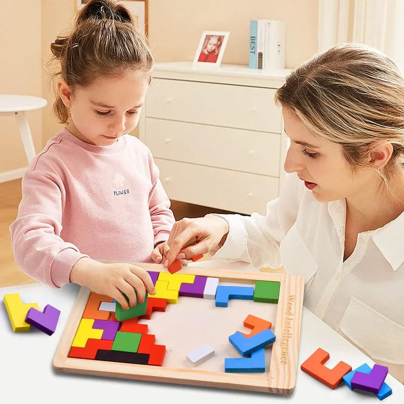 Wooden Russian Blocks Puzzles for Kids