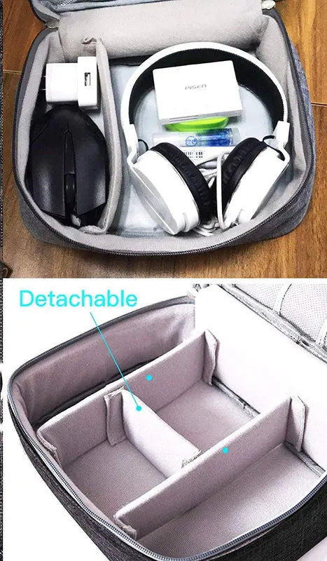 Gadget Organizer Electronics Accessories Organizer Bag(black)