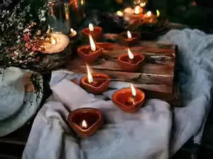 Water Sensor Eco-Friendly Led Diyas Candle E-Diya, (Pack of 4)
