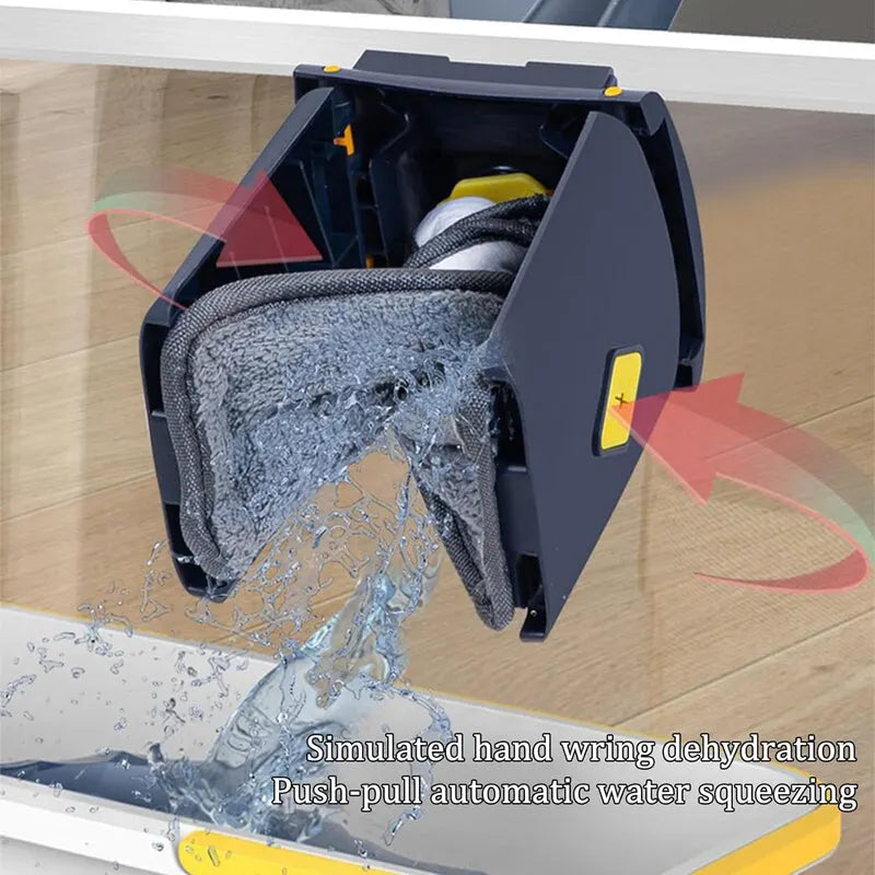 Flat Microfiber Floor Cleaning Mop with Scraper with 360 Rotating Head