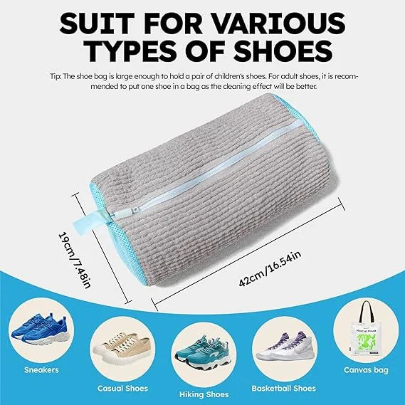 Shoe washing machine bag