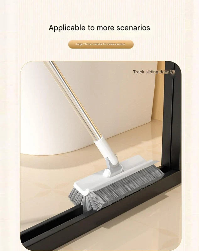 3 in 1 Multifunctional Floor Scrub Brush with Long Handle180°Rotating Stiff